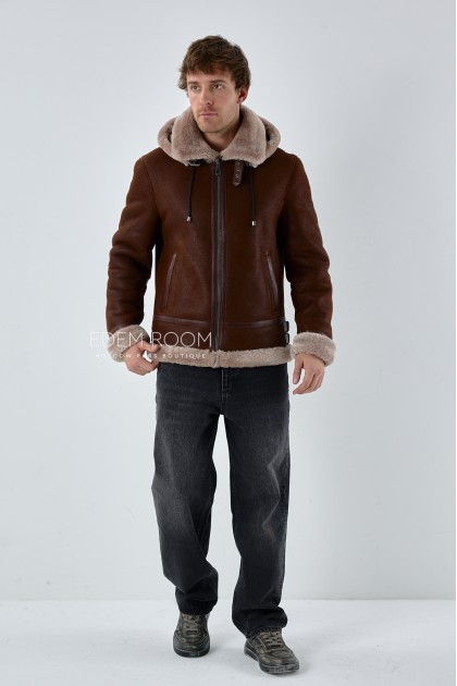 куртка - дублёнка с капюшоном куртка - дублёнка с капюшоном