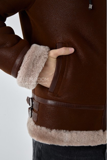 куртка - дублёнка с капюшоном куртка - дублёнка с капюшоном