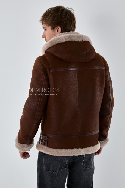 куртка - дублёнка с капюшоном куртка - дублёнка с капюшоном