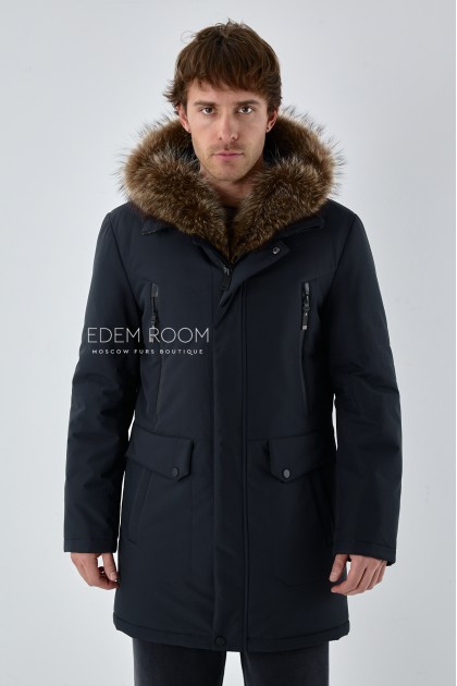 зимняя мужская куртка с мехом