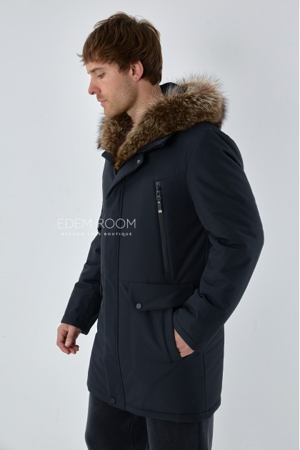 зимняя мужская куртка с мехом