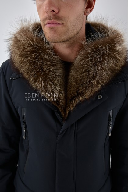 зимняя мужская куртка с мехом