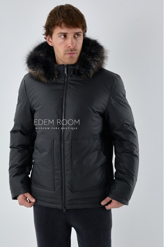 зимняя мужская куртка из ткани