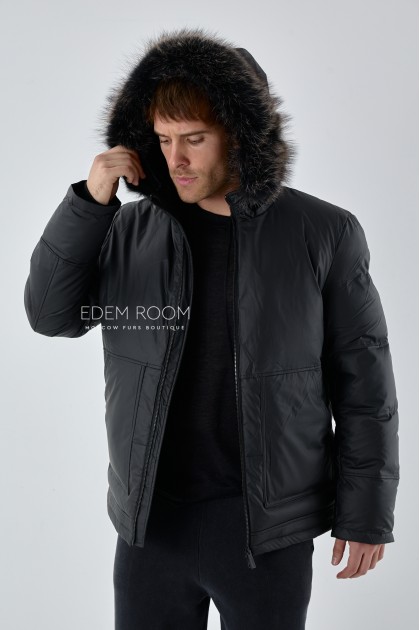 зимняя мужская куртка из ткани