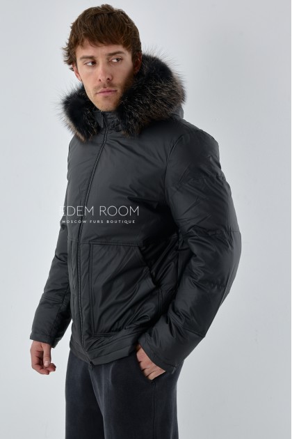 зимняя мужская куртка из ткани