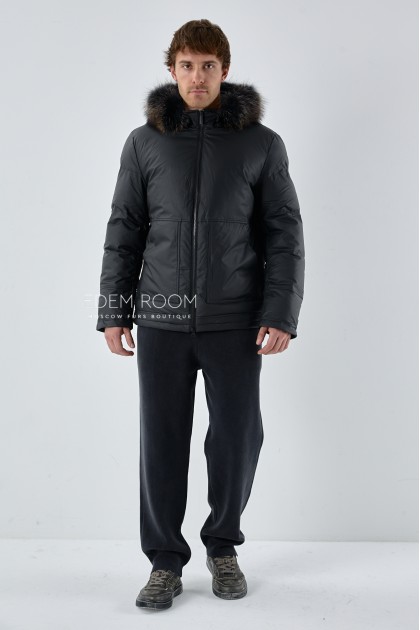 зимняя мужская куртка из ткани