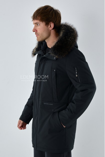 зимняя тканевая куртка для мужчин