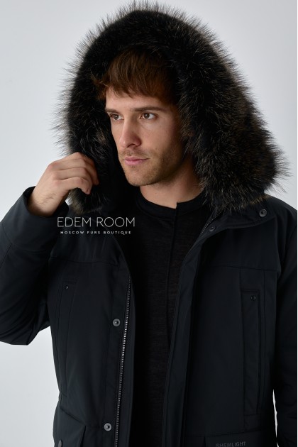 зимняя тканевая куртка для мужчин