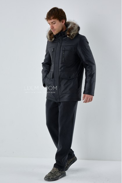 утеплённая тканевая куртка