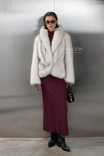 короткая шуба из эко меха