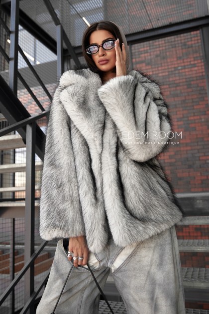 полушубок из эко меха