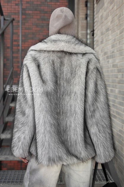 полушубок из эко меха