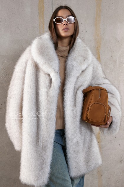 винтажная шуба из эко меха