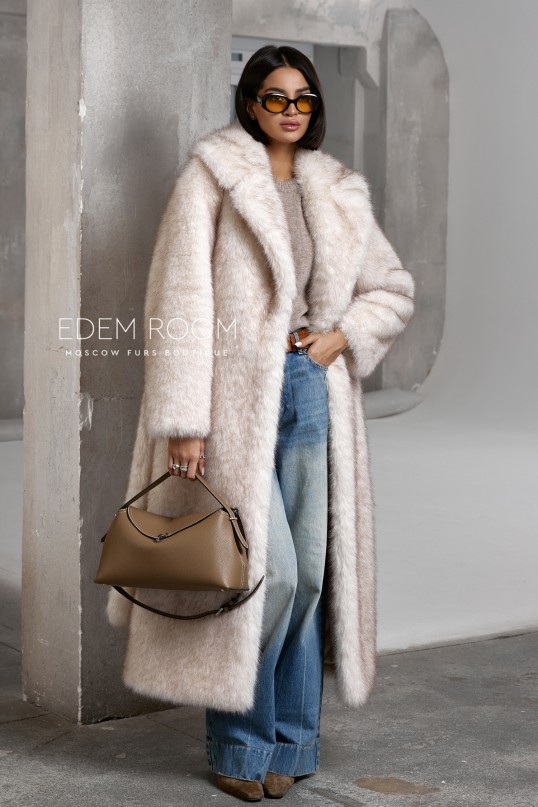 длинная эко - шуба