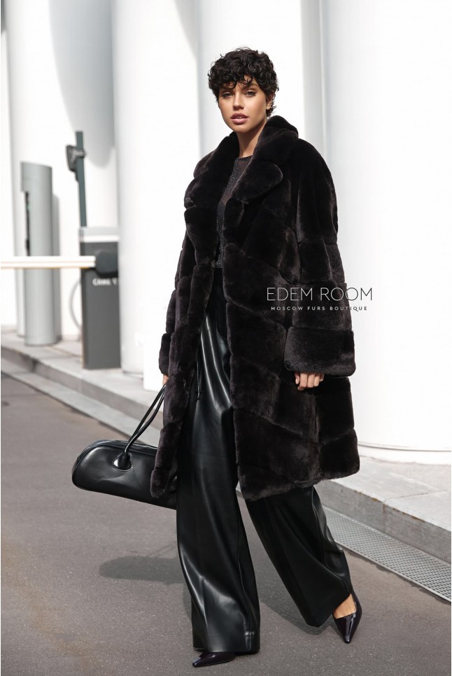 шуба из кролика рекс