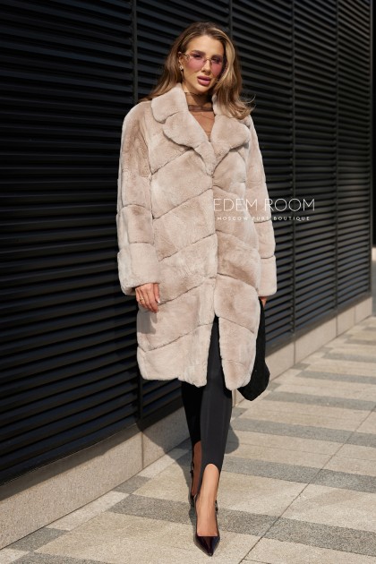 шуба из кролика рекс