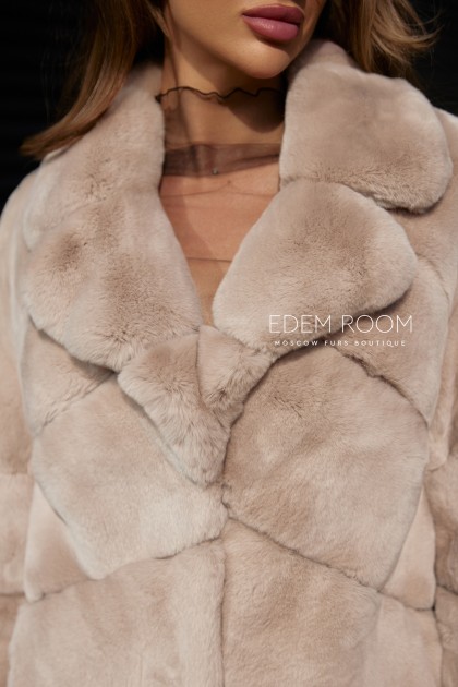 шуба из кролика рекс