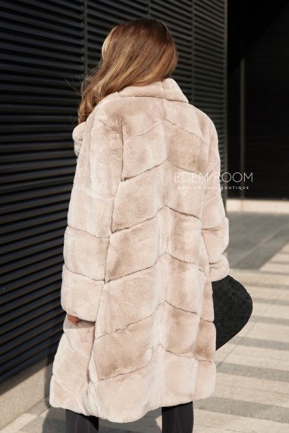 шуба из кролика рекс