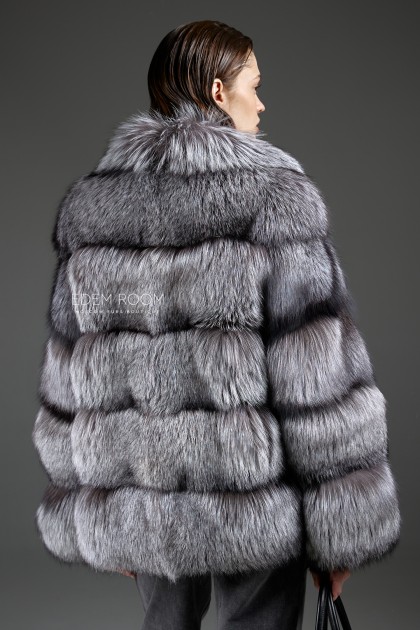 полушубок из чернобурой  лисы