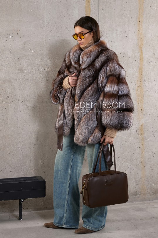 шуба из меха лисы