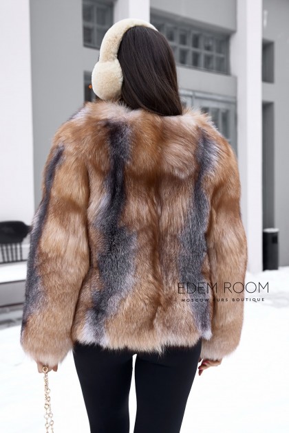 полушубок из лисы