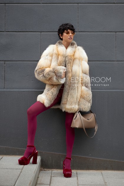 полушубок из лисы