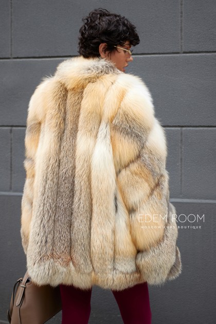 полушубок из лисы