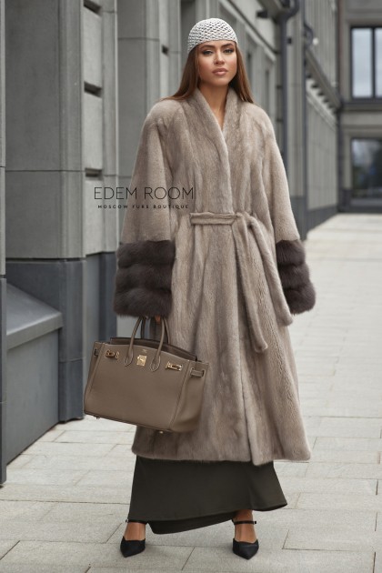 норковая шуба с мехом куницы