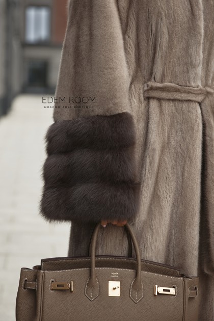 норковая шуба с мехом куницы