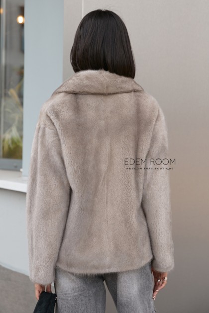 норковая куртка на молнии