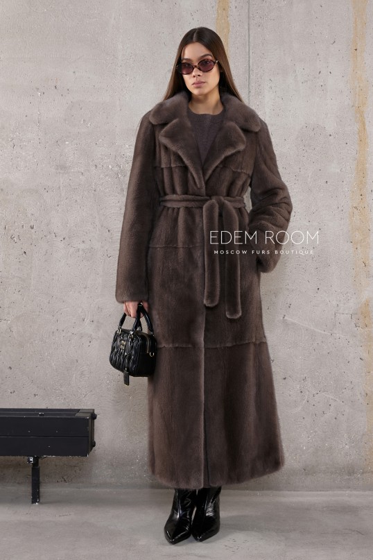 прямая норковая шуба с поясом прямая норковая шуба с поясом
