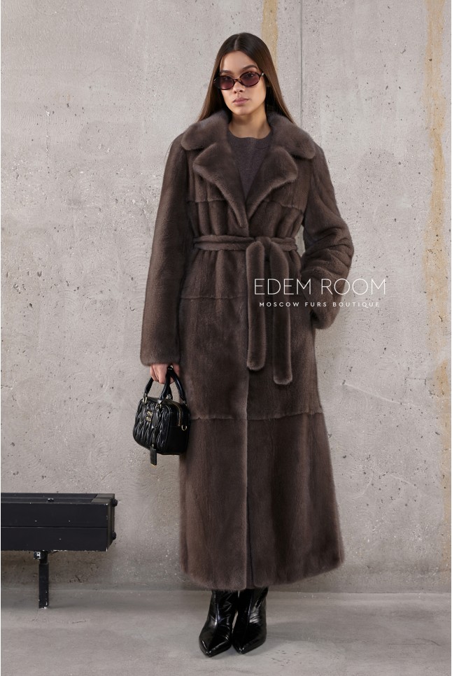 прямая норковая шуба с поясом прямая норковая шуба с поясом