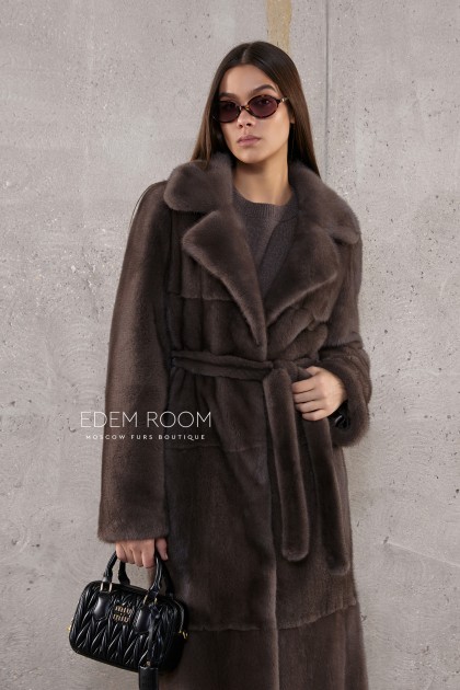 прямая норковая шуба с поясом прямая норковая шуба с поясом