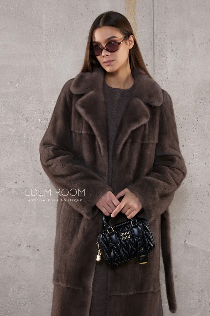 прямая норковая шуба с поясом прямая норковая шуба с поясом