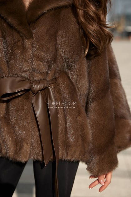 короткая норковая шуба с поясом короткая норковая шуба с поясом