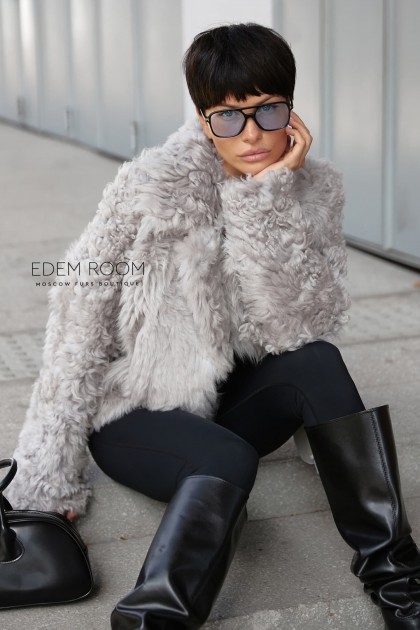 короткая шубка из овчины