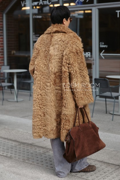 Итальянская двухсторонняя шуба - дублёнка из тиградо