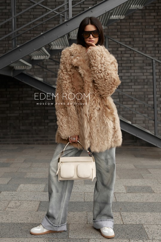 двухсторонняя шуба - дублёнка из тиграды