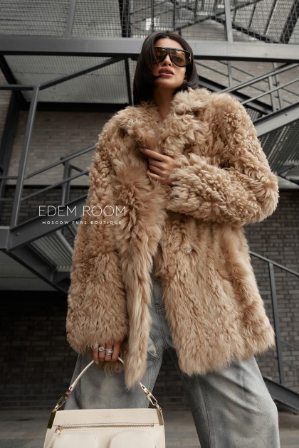 двухсторонняя шуба - дублёнка из тиграды