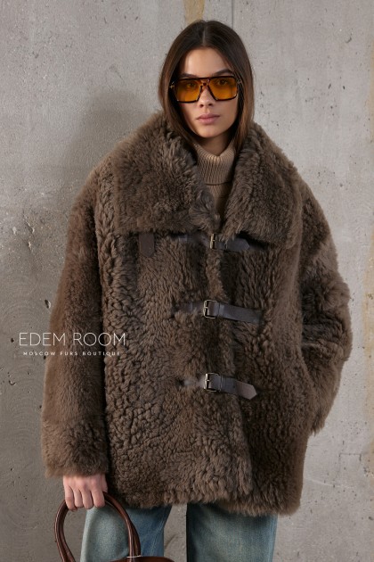 короткая шубка из овчины