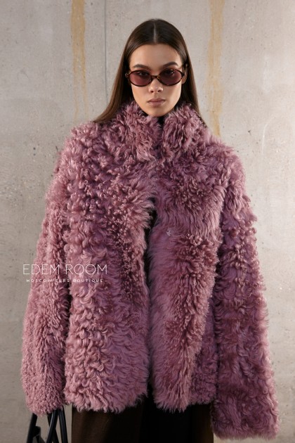 короткая шубка - дублёнка из испанской овчины