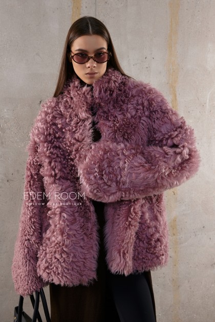 короткая шубка - дублёнка из испанской овчины