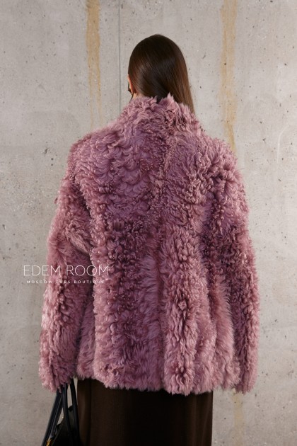 короткая шубка - дублёнка из испанской овчины
