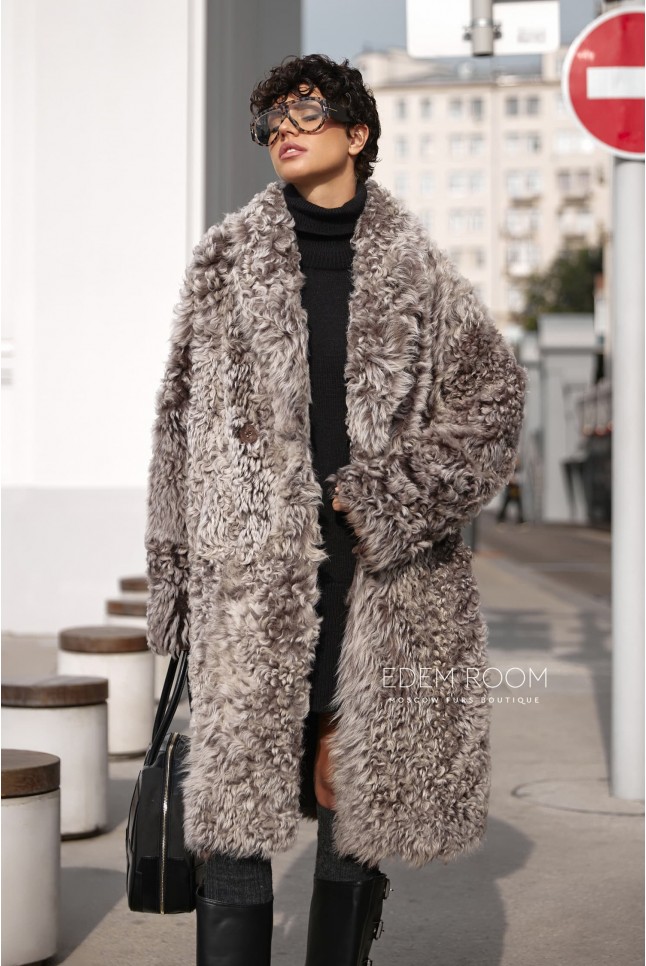 шуба - дублёнка из испанской тиграды