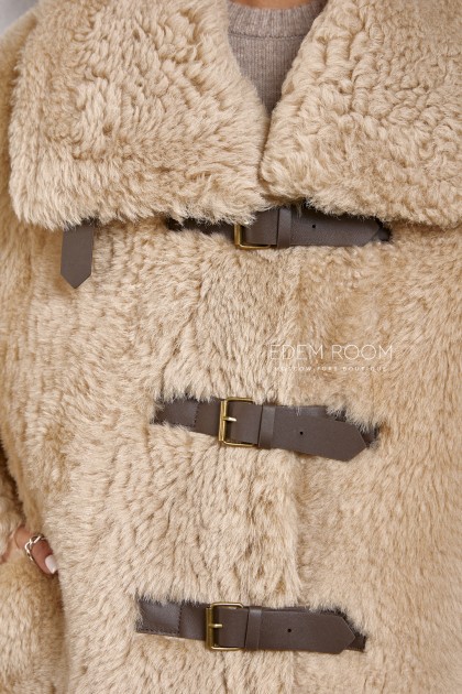 короткая шубка - дублёнка из овчины