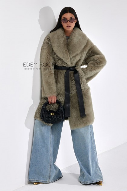 комбинированная шубка из тосканы и тиградо