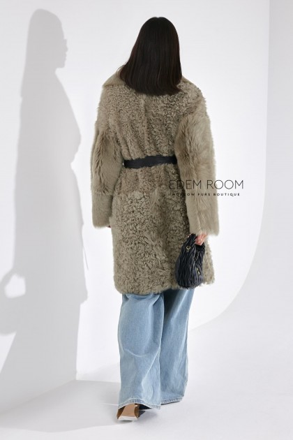 комбинированная шубка из тосканы и тиградо