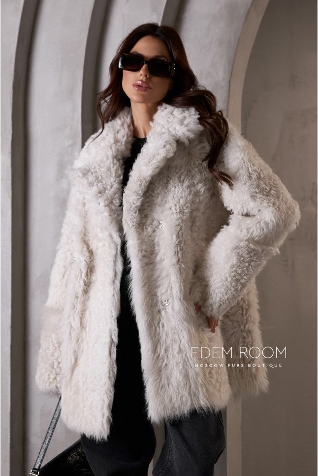 двухсторонняя дублёнка - шуба из тиградо