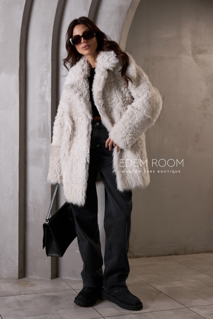 двухсторонняя дублёнка - шуба из тиградо