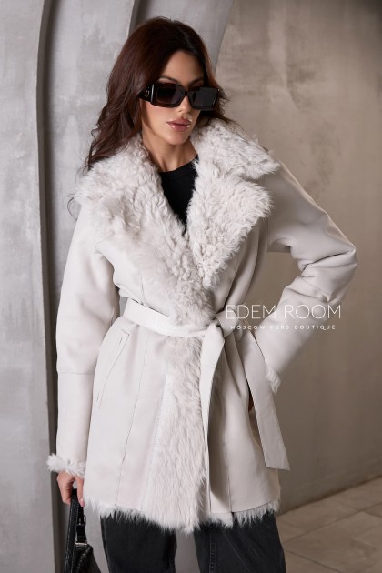 двухсторонняя дублёнка - шуба из тиградо